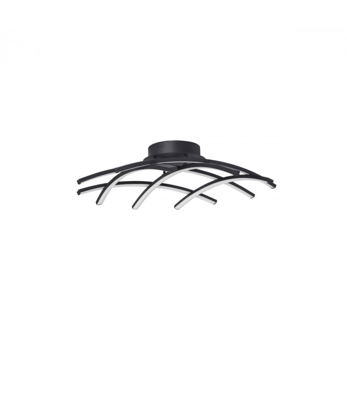 Gropius Integrated LED Semi Flush Light Dimmable Sandy Black AluminiumLED 36W 1800Lm 3000KD : 59-1