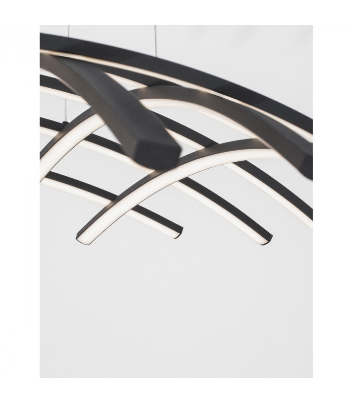 Gropius Integrated LED Pendant Ceiling Light Dimmable Sandy Black Aluminium LED 83W 4000Lm 3000K-3