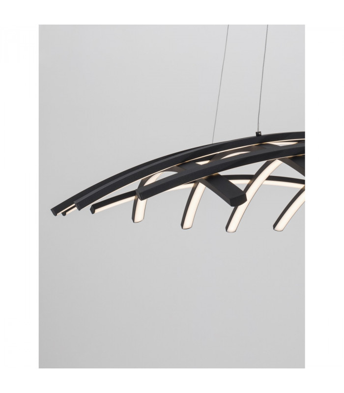 Gropius Integrated LED Pendant Ceiling Light Dimmable Sandy Black Aluminium LED 83W 4000Lm 3000K-5