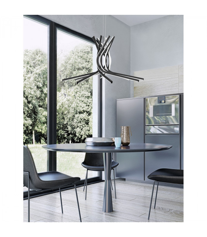 Norine Integrated LED Pendant Ceiling Light Sandy Black Aluminium LED 60W 1847Lm 3000K-2