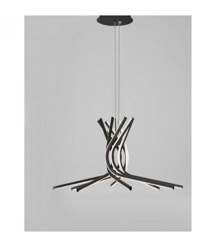 Norine Integrated LED Pendant Ceiling Light Sandy Black Aluminium LED 60W 1847Lm 3000K-3
