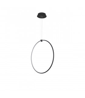 Ring Integrated LED Pendant Ceiling Light Dimmable Sandy Black Aluminium LED 28W 1600Lm 3000K-1