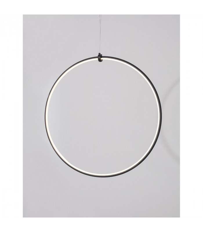 Ring Integrated LED Pendant Ceiling Light Dimmable Sandy Black Aluminium LED 28W 1600Lm 3000K-6