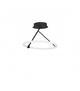 Janus Integrated LED Semi Flush Light Sandy Black Aluminium LED 21W 1900Lm 3000K-1