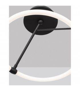 Janus Integrated LED Semi Flush Light Sandy Black Aluminium LED 21W 1900Lm 3000K-2