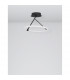 Janus Integrated LED Semi Flush Light Sandy Black Aluminium LED 21W 1900Lm 3000K-3