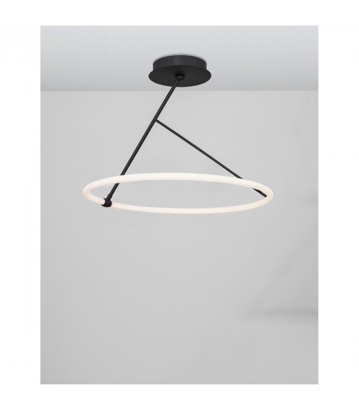 Janus Integrated LED Semi Flush Light Dimmable Sandy Black Aluminium LED 30W 2700Lm 3000K-4