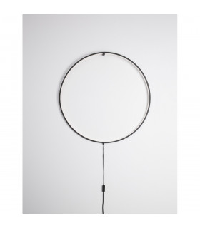 Ring Integrated LED Wall Lamp Sandy Black Aluminium Black Fabric Wire LED 18W 950Lm 3000K-2