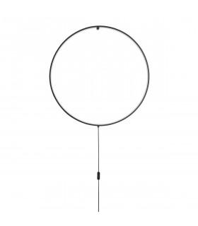 Ring Integrated LED Wall Lamp Sandy Black Aluminium Black Fabric Wire LED 28W 1445Lm 3000K-1