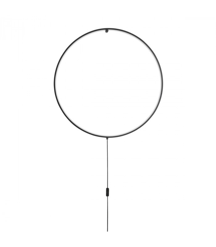 Ring Integrated LED Wall Lamp Sandy Black Aluminium Black Fabric Wire LED 28W 1445Lm 3000K-1