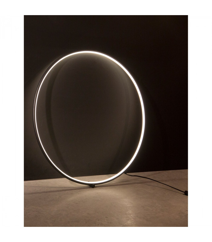 Ring Integrated LED Wall Lamp Sandy Black Aluminium Black Fabric Wire LED 28W 1445Lm 3000K-4