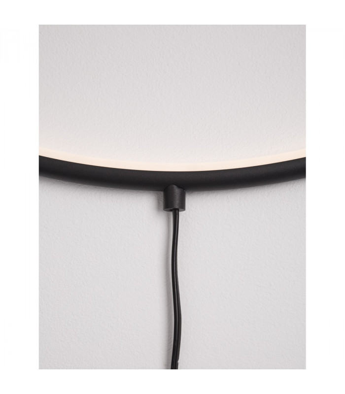 Ring Integrated LED Wall Lamp Sandy Black Aluminium Black Fabric Wire LED 28W 1445Lm 3000K-6