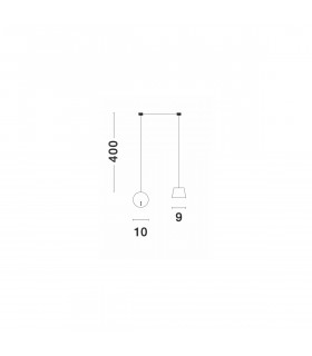 Amadeo Pendant Ceiling Light Sandy Black Aluminium Adjustable Switched LED 6W 380Lm 3000K-2