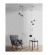 Amadeo Pendant Ceiling Light Sandy Black Aluminium Adjustable Switched LED 36W 2280Lm 3000K-3