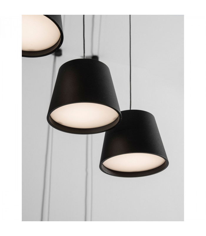 Amadeo Pendant Ceiling Light Sandy Black Aluminium Adjustable Switched LED 36W 2280Lm 3000K-5