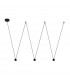Nocci 3 Light Integrated LED Pendant Ceiling Light Black Aluminium Black Fabric Wire LED 3x4.5W 660Lm 3000K-1