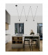 Nocci 3 Light Integrated LED Pendant Ceiling Light Black Aluminium Black Fabric Wire LED 3x4.5W 660Lm 3000K-2