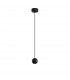 Nocci Slim Pendant Ceiling Light Black Aluminium Black Fabric Wire LED 4.5W 220Lm 3000K-1
