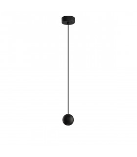 Nocci Slim Pendant Ceiling Light Black Aluminium Black Fabric Wire LED 4.5W 220Lm 3000K-1