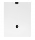 Nocci Slim Pendant Ceiling Light Black Aluminium Black Fabric Wire LED 4.5W 220Lm 3000K-3