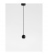 Nocci Slim Pendant Ceiling Light Black Aluminium Black Fabric Wire LED 4.5W 220Lm 3000K-4