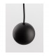 Nocci Slim Pendant Ceiling Light Black Aluminium Black Fabric Wire LED 4.5W 220Lm 3000K-6