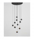 Nocci 10 Light Integrated LED Pendant Ceiling Light Black Aluminium Black Fabric Wire LED 10x4.5W 1860Lm 3000K-2