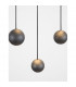Nocci 10 Light Integrated LED Pendant Ceiling Light Black Aluminium Black Fabric Wire LED 10x4.5W 1860Lm 3000K-3