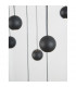 Nocci 10 Light Integrated LED Pendant Ceiling Light Black Aluminium Black Fabric Wire LED 10x4.5W 1860Lm 3000K-5
