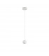 Nocci Slim Pendant Ceiling Light White Aluminium White Fabric Wire LED 4.5W 220Lm 3000K-1