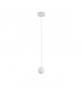 Nocci Slim Pendant Ceiling Light White Aluminium White Fabric Wire LED 4.5W 220Lm 3000K-1