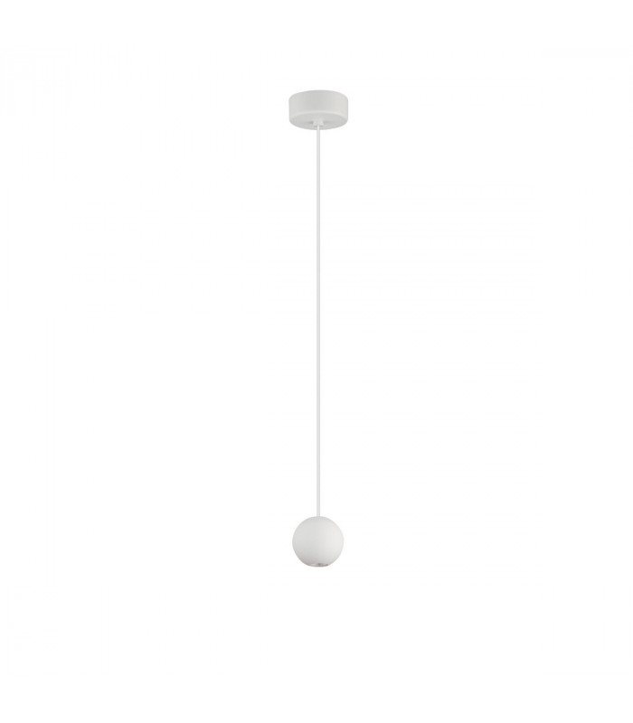 Nocci Slim Pendant Ceiling Light White Aluminium White Fabric Wire LED 4.5W 220Lm 3000K-1