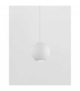 Nocci Slim Pendant Ceiling Light White Aluminium White Fabric Wire LED 4.5W 220Lm 3000K-2