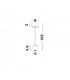 Nocci Slim Pendant Ceiling Light White Aluminium White Fabric Wire LED 4.5W 220Lm 3000K-4