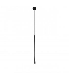 Goccio Slim Pendant Ceiling Light Black Aluminium Steel Black Fabric Wire LED 7W 213Lm 3000K-1