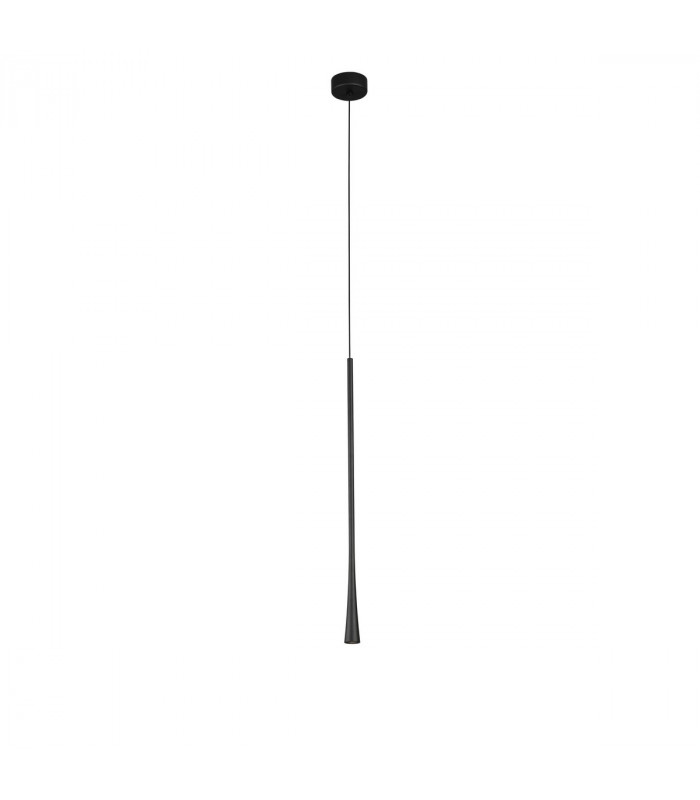 Goccio Slim Pendant Ceiling Light Black Aluminium Steel Black Fabric Wire LED 7W 213Lm 3000K-1