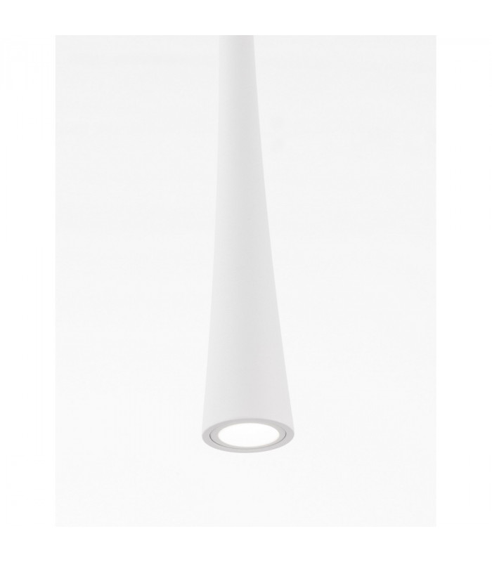 Goccio Slim Pendant Ceiling Light White Aluminium Steel White Fabric Wire LED 7W 213Lm 3000K-3