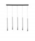 Goccio 5 Light Bar Pendant Ceiling Light Black Aluminium Steel Black Fabric Wire LED 5x7W 1065Lm 3000K-1