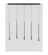 Goccio 5 Light Bar Pendant Ceiling Light Black Aluminium Steel Black Fabric Wire LED 5x7W 1065Lm 3000K-3
