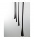 Goccio 5 Light Bar Pendant Ceiling Light Black Aluminium Steel Black Fabric Wire LED 5x7W 1065Lm 3000K-5