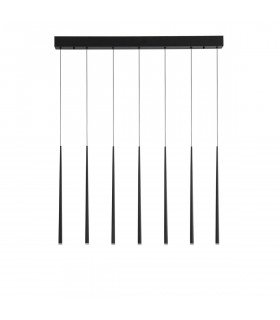Giono 7 Light Bar Pendant Ceiling Light Sandy Black Aluminium LED 7x3W 1280Lm 3000K-1