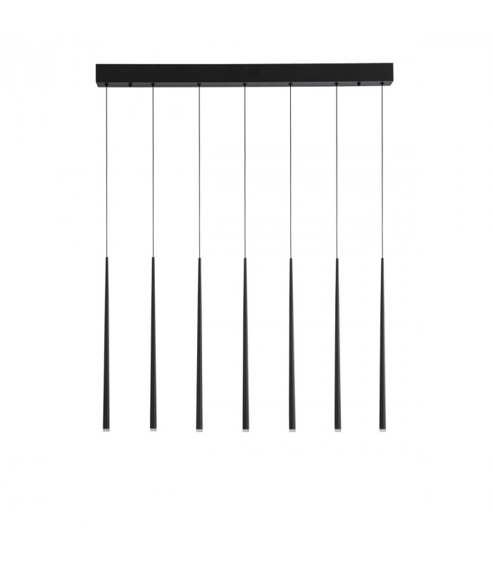 Giono 7 Light Bar Pendant Ceiling Light Sandy Black Aluminium LED 7x3W 1280Lm 3000K-1