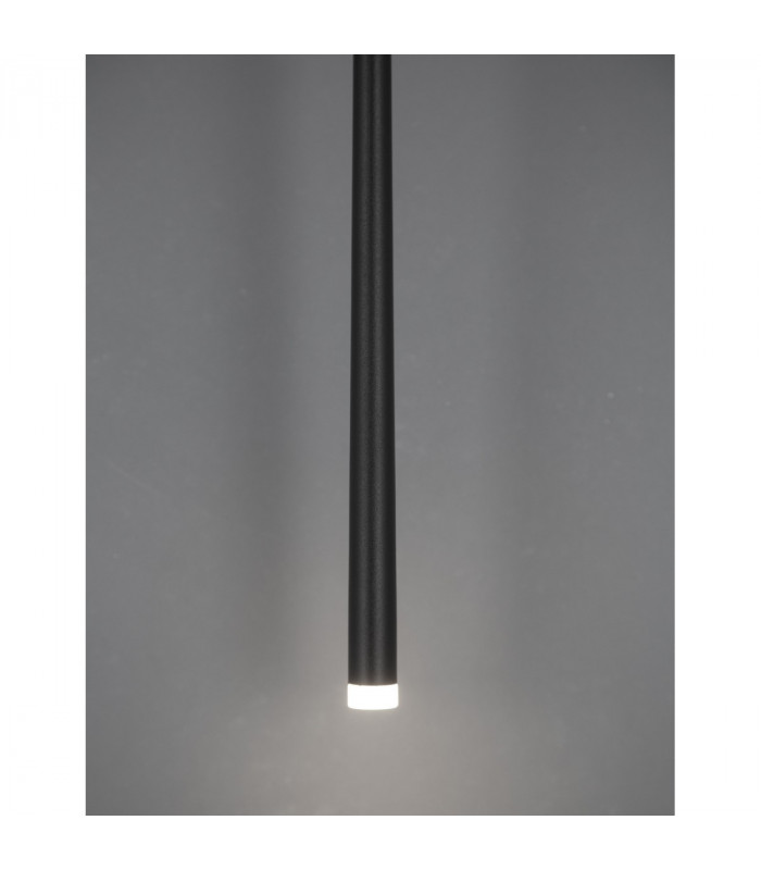 Giono Slim Pendant Ceiling Light Sandy Black Aluminium LED 1x3W 180Lm 3000K-4