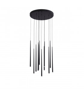 Giono 12 Light Cluster Pendant Ceiling Light Sandy Black Aluminium LED 12x3W 2280Lm 3000K-1