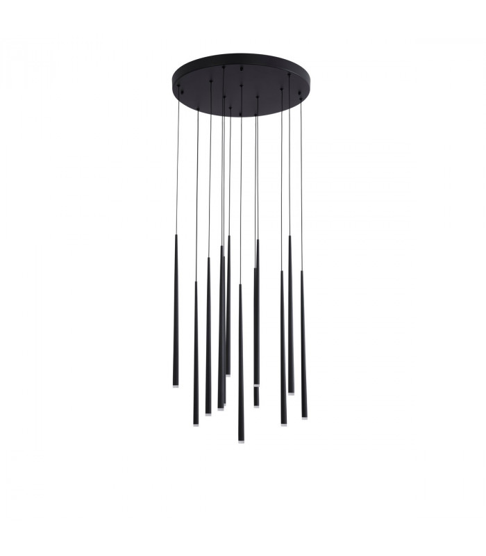 Giono 12 Light Cluster Pendant Ceiling Light Sandy Black Aluminium LED 12x3W 2280Lm 3000K-1
