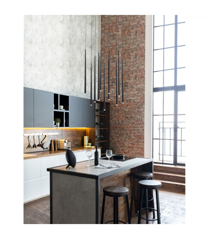 Giono 12 Light Cluster Pendant Ceiling Light Sandy Black Aluminium LED 12x3W 2280Lm 3000K-2