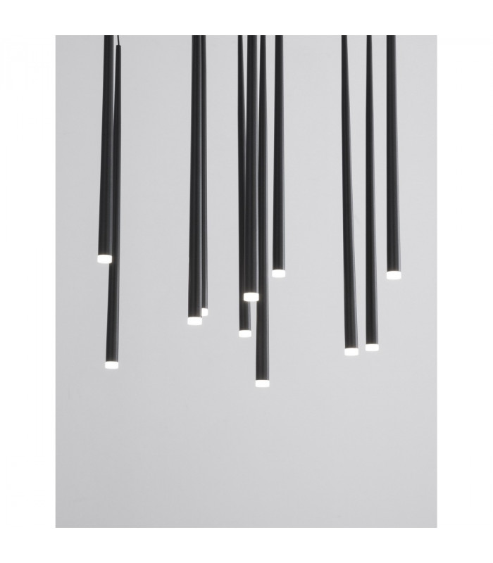 Giono 12 Light Cluster Pendant Ceiling Light Sandy Black Aluminium LED 12x3W 2280Lm 3000K-5