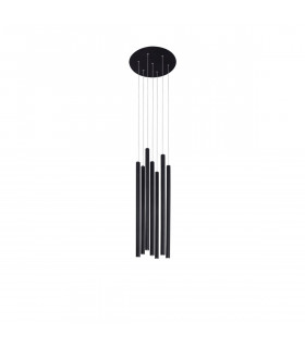 Ultrathin 7 Light Cluster Pendant Ceiling Light Sandy Black Aluminium LED 7x3W 1260Lm 3000K-1