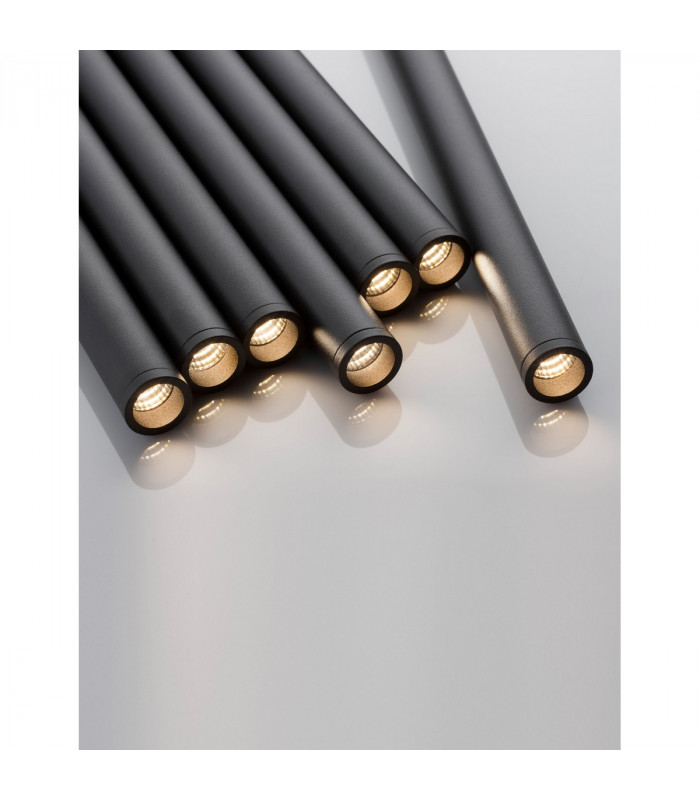 Ultrathin 7 Light Cluster Pendant Ceiling Light Sandy Black Aluminium LED 7x3W 1260Lm 3000K-8