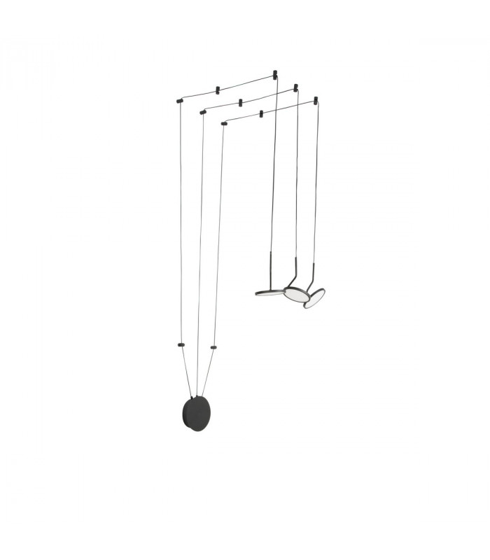 Luccelo Pendant Ceiling Light Sandy Black Aluminium LED 30W 1500Lm 3000K-3